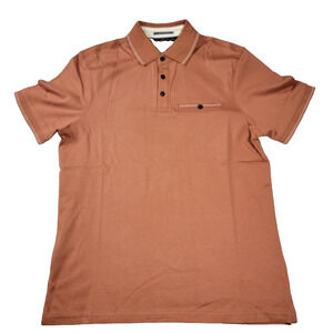 JACHS New York Polo Shirt Mens Small Red 100% Cotton Chest Pocket (614-615)
